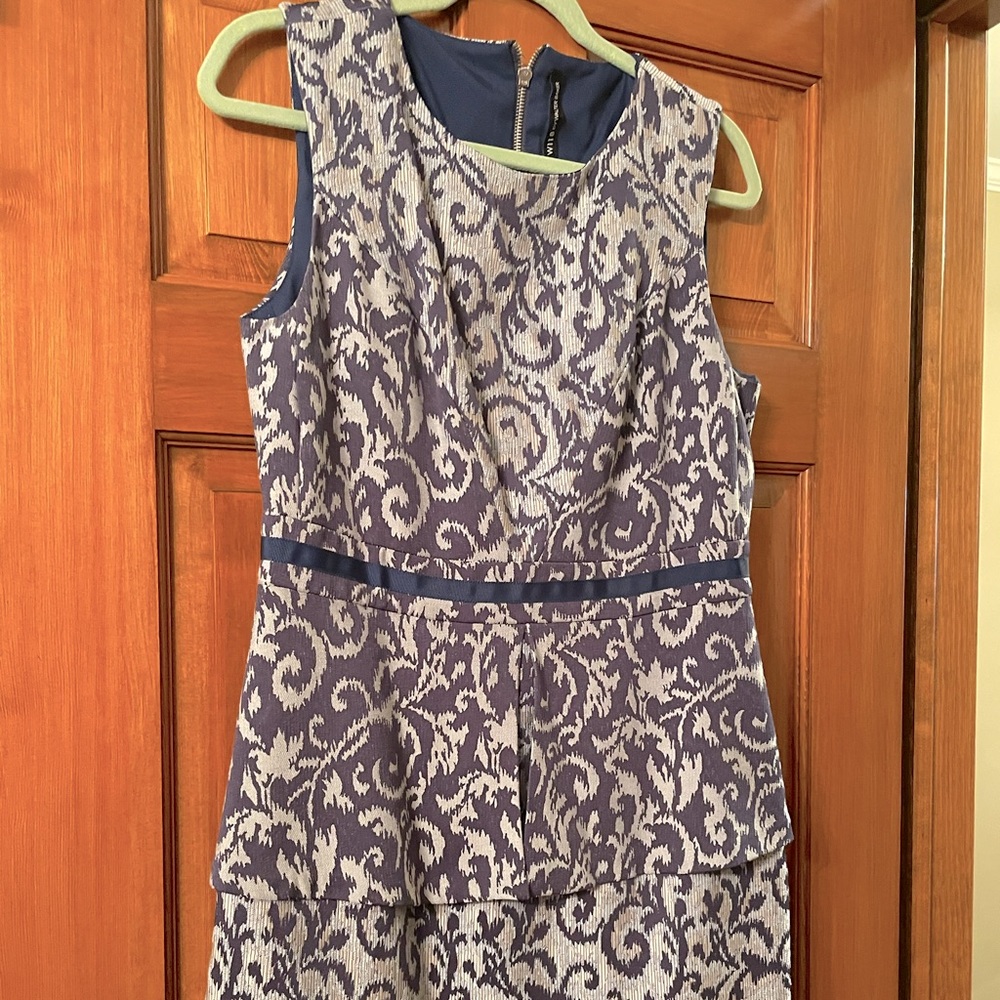 Walter Baker Blue and grey cocktail dress size large